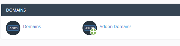 Configure the addon domain in cPanel Basic theme